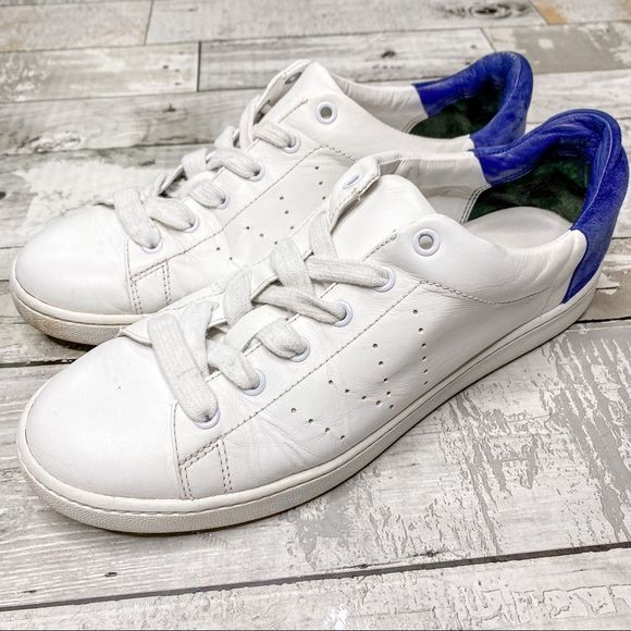 Vince Fulton Sneaker White Leather with blue suede
